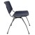 Flash Furniture RUT-F01A-NY-GG Hercules Navy Plastic Stack Chair with Titanium Gray Powder Coated Frame addl-8