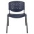 Flash Furniture RUT-F01A-NY-GG Hercules Navy Plastic Stack Chair with Titanium Gray Powder Coated Frame addl-9