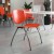 Flash Furniture RUT-F01A-OR-GG Hercules Orange Plastic Stack Chair with Titanium Gray Powder Coated Frame addl-1
