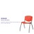 Flash Furniture RUT-F01A-OR-GG Hercules Orange Plastic Stack Chair with Titanium Gray Powder Coated Frame addl-3