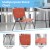 Flash Furniture RUT-F01A-OR-GG Hercules Orange Plastic Stack Chair with Titanium Gray Powder Coated Frame addl-4