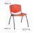 Flash Furniture RUT-F01A-OR-GG Hercules Orange Plastic Stack Chair with Titanium Gray Powder Coated Frame addl-5