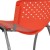 Flash Furniture RUT-F01A-OR-GG Hercules Orange Plastic Stack Chair with Titanium Gray Powder Coated Frame addl-7