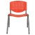 Flash Furniture RUT-F01A-OR-GG Hercules Orange Plastic Stack Chair with Titanium Gray Powder Coated Frame addl-9