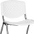 Flash Furniture RUT-F01A-WH-GG Hercules White Plastic Stack Chair with Titanium Gray Powder Coated Frame addl-10