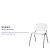 Flash Furniture RUT-F01A-WH-GG Hercules White Plastic Stack Chair with Titanium Gray Powder Coated Frame addl-3