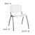 Flash Furniture RUT-F01A-WH-GG Hercules White Plastic Stack Chair with Titanium Gray Powder Coated Frame addl-5
