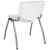 Flash Furniture RUT-F01A-WH-GG Hercules White Plastic Stack Chair with Titanium Gray Powder Coated Frame addl-6