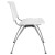 Flash Furniture RUT-F01A-WH-GG Hercules White Plastic Stack Chair with Titanium Gray Powder Coated Frame addl-8