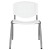 Flash Furniture RUT-F01A-WH-GG Hercules White Plastic Stack Chair with Titanium Gray Powder Coated Frame addl-9