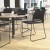 Flash Furniture RUT-NC499A-BK-GG Hercules Black Plastic Stack Chair with Black Powder Coated Sled Base Frame, Carry Handle addl-1