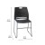 Flash Furniture RUT-NC499A-BK-GG Hercules Black Plastic Stack Chair with Black Powder Coated Sled Base Frame, Carry Handle addl-4