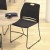 Flash Furniture RUT-NC499A-BK-GG Hercules Black Plastic Stack Chair with Black Powder Coated Sled Base Frame, Carry Handle addl-5