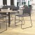 Flash Furniture RUT-NC499A-GY-GG Hercules Gray Plastic Stack Chair with Black Powder Coated Sled Base Frame, Carry Handle addl-1