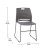 Flash Furniture RUT-NC499A-GY-GG Hercules Gray Plastic Stack Chair with Black Powder Coated Sled Base Frame, Carry Handle addl-4