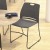 Flash Furniture RUT-NC499A-GY-GG Hercules Gray Plastic Stack Chair with Black Powder Coated Sled Base Frame, Carry Handle addl-6