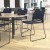 Flash Furniture RUT-NC499A-NAVY-GG Hercules Navy Plastic Stack Chair with Black Powder Coated Sled Base Frame, Carry Handle addl-1