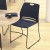 Flash Furniture RUT-NC499A-NAVY-GG Hercules Navy Plastic Stack Chair with Black Powder Coated Sled Base Frame, Carry Handle addl-5