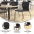 Flash Furniture RUT-NC618-BK-GG Hercules Black Ergonomic Stack Chair with Lumbar Support and Silver Steel Frame addl-3