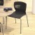 Flash Furniture RUT-NC618-BK-GG Hercules Black Ergonomic Stack Chair with Lumbar Support and Silver Steel Frame addl-5