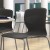 Flash Furniture RUT-NC618-BK-GG Hercules Black Ergonomic Stack Chair with Lumbar Support and Silver Steel Frame addl-6