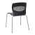 Flash Furniture RUT-NC618-BK-GG Hercules Black Ergonomic Stack Chair with Lumbar Support and Silver Steel Frame addl-7