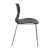 Flash Furniture RUT-NC618-BK-GG Hercules Black Ergonomic Stack Chair with Lumbar Support and Silver Steel Frame addl-9