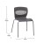 Flash Furniture RUT-NC618-GY-GG Hercules Gray Ergonomic Stack Chair with Lumbar Support and Silver Steel Frame addl-4