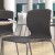 Flash Furniture RUT-NC618-GY-GG Hercules Gray Ergonomic Stack Chair with Lumbar Support and Silver Steel Frame addl-6