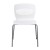 Flash Furniture RUT-NC618-WH-GG Hercules White Ergonomic Stack Chair with Lumbar Support and Silver Steel Frame addl-10