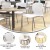 Flash Furniture RUT-NC618-WH-GG Hercules White Ergonomic Stack Chair with Lumbar Support and Silver Steel Frame addl-3