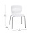 Flash Furniture RUT-NC618-WH-GG Hercules White Ergonomic Stack Chair with Lumbar Support and Silver Steel Frame addl-4