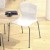 Flash Furniture RUT-NC618-WH-GG Hercules White Ergonomic Stack Chair with Lumbar Support and Silver Steel Frame addl-5
