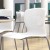 Flash Furniture RUT-NC618-WH-GG Hercules White Ergonomic Stack Chair with Lumbar Support and Silver Steel Frame addl-6