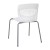 Flash Furniture RUT-NC618-WH-GG Hercules White Ergonomic Stack Chair with Lumbar Support and Silver Steel Frame addl-7