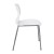 Flash Furniture RUT-NC618-WH-GG Hercules White Ergonomic Stack Chair with Lumbar Support and Silver Steel Frame addl-9