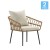Flash Furniture SB-1960-CH-CREAM-GG 2 Piece Indoor/Outdoor Natural Rope Rattan Wicker Patio Chairs with Cream Cushions addl-2