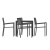 Flash Furniture SB-A268C4-T-BK-GG 5 Piece Indoor/Outdoor Table and Chair Set with Black Poly Resin Slatted Back and Seat addl-10