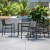 Flash Furniture SB-A268C4-T-BK-GG 5 Piece Indoor/Outdoor Table and Chair Set with Black Poly Resin Slatted Back and Seat addl-1