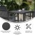 Flash Furniture SB-A268C4-T-BK-GG 5 Piece Indoor/Outdoor Table and Chair Set with Black Poly Resin Slatted Back and Seat addl-3