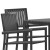 Flash Furniture SB-A268C4-T-BK-GG 5 Piece Indoor/Outdoor Table and Chair Set with Black Poly Resin Slatted Back and Seat addl-9