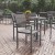 Flash Furniture SB-CA108-WA-GRY-GG Stackable Metal Patio Chair with Arms and Faux Teak Poly Slats, Gray/Gray addl-1