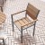 Flash Furniture SB-CA108-WA-NAT-GG Stackable Metal Patio Chair with Arms and Faux Teak Poly Slats, Natural/Gray addl-5