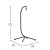 Flash Furniture SB-SH1STAND-GG Black Heavy Duty All-Weather Hanging Hammock Chair C-Stand addl-4