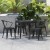 Flash Furniture SB-T11C4-T-BK-GG 5 Piece Indoor/Outdoor 31.5" Black Square Table with 4 Metal Chairs with Poly Resin Seat addl-1