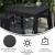 Flash Furniture SB-T11C4-T-BK-GG 5 Piece Indoor/Outdoor 31.5" Black Square Table with 4 Metal Chairs with Poly Resin Seat addl-3