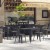 Flash Furniture SB-T11C4-T-BK-GG 5 Piece Indoor/Outdoor 31.5" Black Square Table with 4 Metal Chairs with Poly Resin Seat addl-7