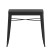 Flash Furniture SB-T11T-BK-GG Square 31.5" Indoor/Outdoor Black Steel Patio Dining Table with Black Poly Resin Slatted Top addl-10