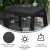 Flash Furniture SB-T11T-BK-GG Square 31.5" Indoor/Outdoor Black Steel Patio Dining Table with Black Poly Resin Slatted Top addl-3