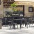 Flash Furniture SB-T11T-BK-GG Square 31.5" Indoor/Outdoor Black Steel Patio Dining Table with Black Poly Resin Slatted Top addl-6